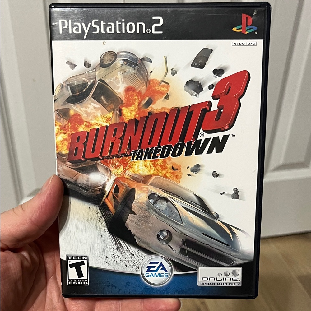 Sony PlayStation 2 Burnout 3: Takedown - Black and Red